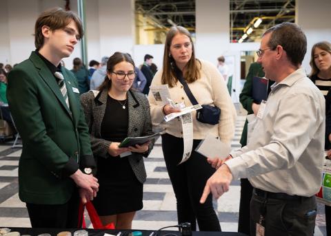 4-H youth interact with USDA personnel at the 2025 National 4-H Conference in Washington D.C., on April 15, 2025