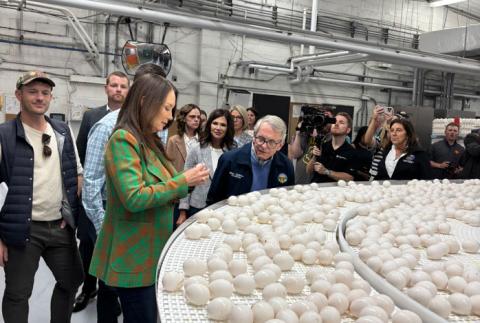 Secretary Rollins and Governor DeWine hosted a roundtable with Ohio farmers at Weaver Eggs to talk directly with farmers about the work USDA is doing to fight HPAI