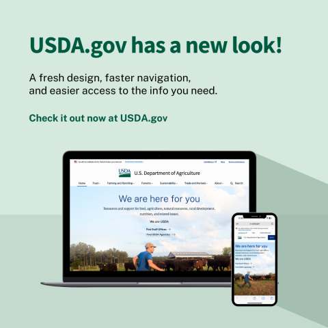 USDA.gov has a new look graphic