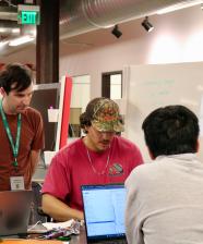 Students asking USDA Forest Service GIS specialist (Ty Nietupski) for technical advice and guidance on their approach
